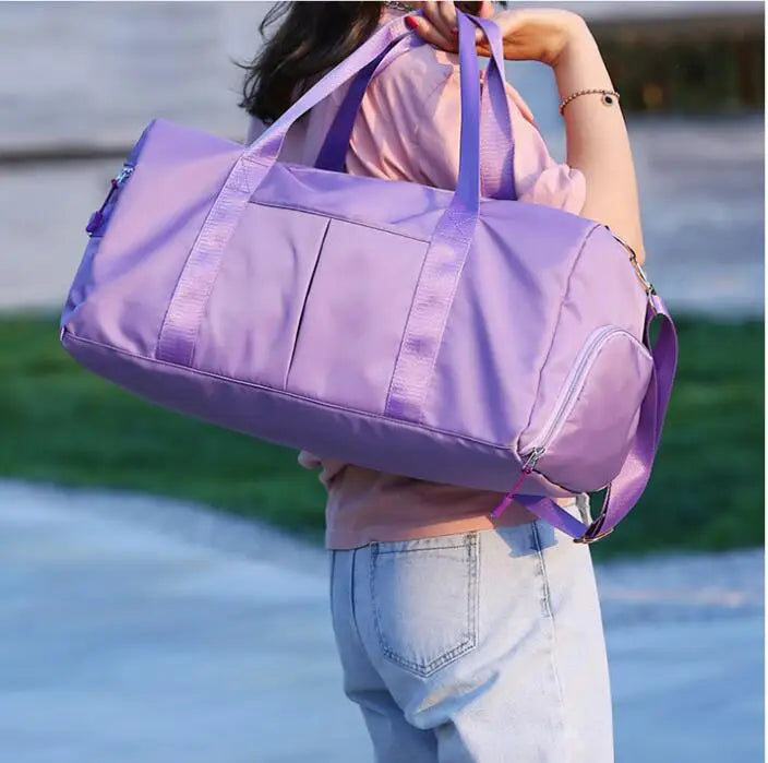 Nylon Waterproof Travel Duffle Bag Men Women Shoulder Handbag