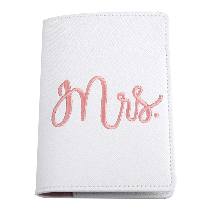 Lover Couple Passport Cover Travel Wedding PU Passport Holder