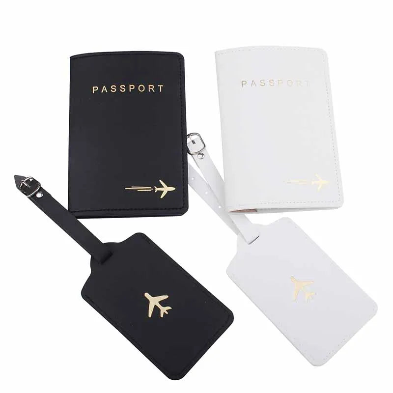 Lover Couple Passport Cover Travel Wedding PU Passport Holder