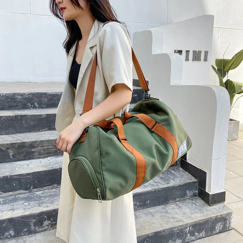 Women's Travel Shoulder Bag with Dry Wet Separation - Tote Bag for Women
