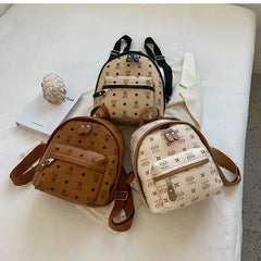 ASHINE Cartoon Printing Schoolbags Women Backpack Leather Student Girls School M