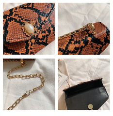 ASHINE Retro PU Leather Ladies Underarm Bags Snake