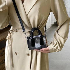ASHINE Mini Ladies Tote Bags Crocodile Chains Women Hand Bags
