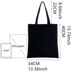 ATEEZ K-pop Canvas Tote Bag Harajuku Casual Eco Shopper Shoulder Bag