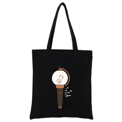 ATEEZ K-pop Canvas Tote Bag Harajuku Casual Eco Shopper Shoulder Bag