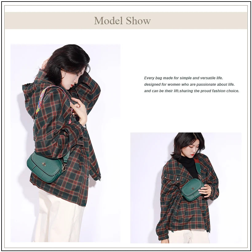 AVRO's MODA Casual Shoulder Bag Women Handbag Female Retro Crossbody Zipper Bag