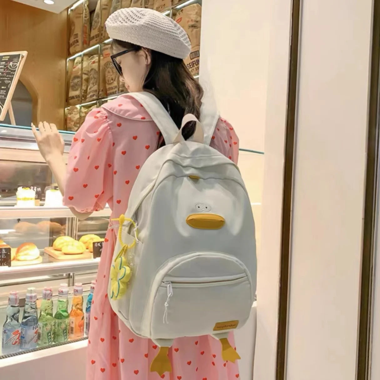 Duck Shape Shoulder Bag Waterproof Backpack