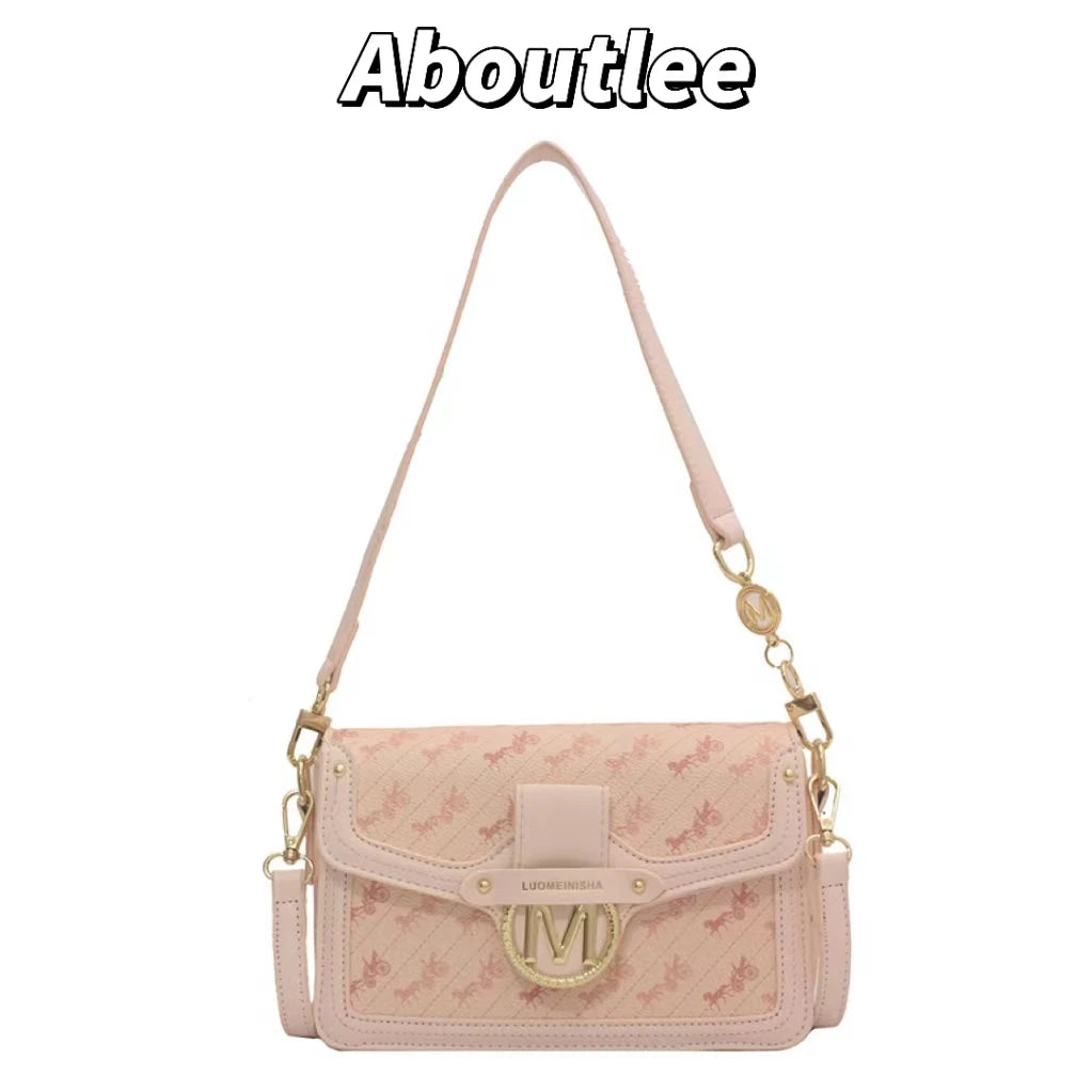 Vintage Floral Shoulder Bag Lightweight Crossbody Wallet