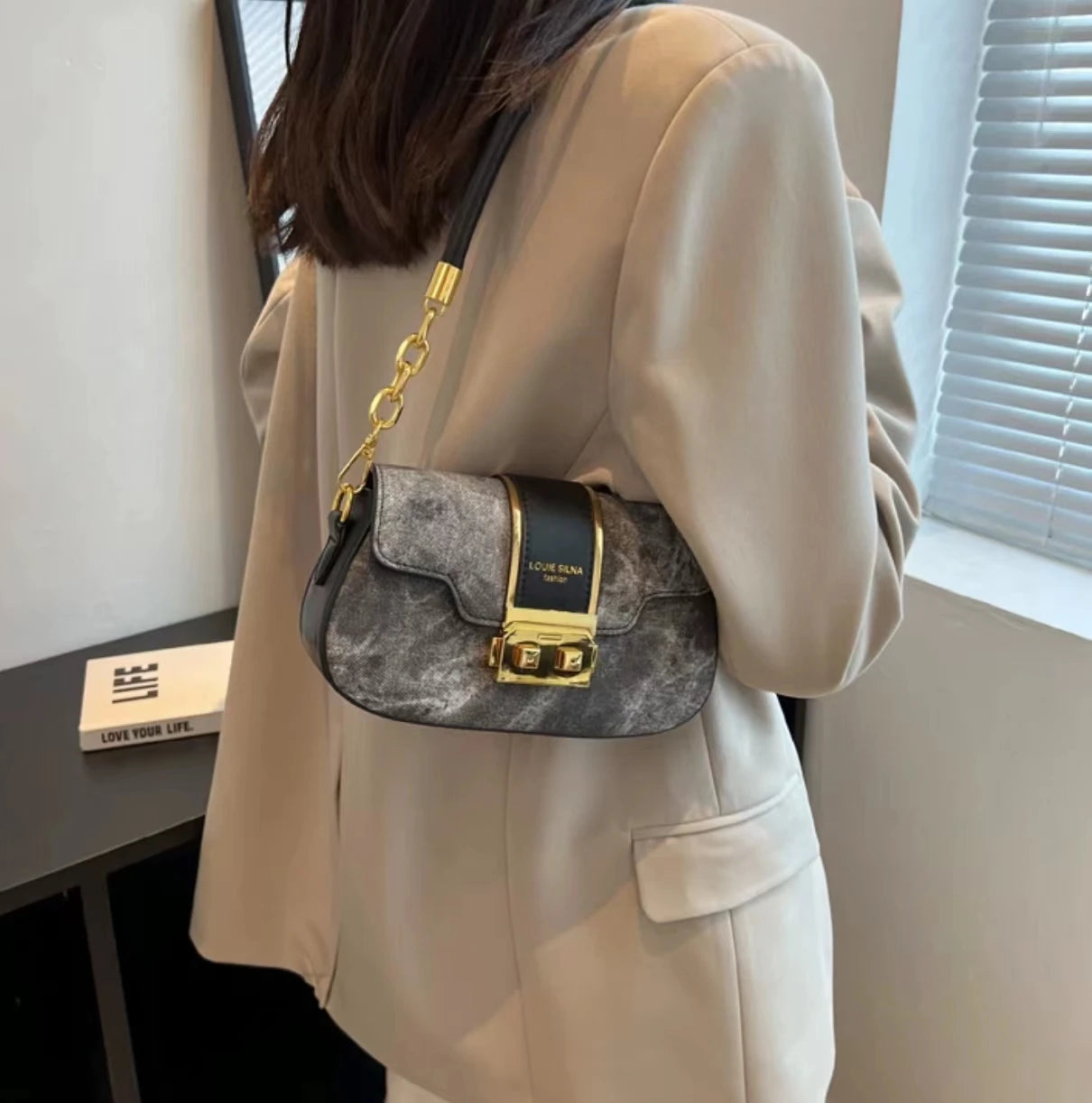 Aboutlee Denim Side Bag Niche Party Bags Leisure Women Vintage Tote Bag