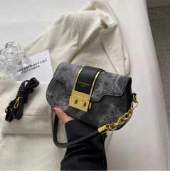 Aboutlee Denim Side Bag Niche Party Bags Leisure Women Vintage Tote Bag