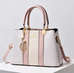 Aboutlee Women Handbag Leather Crossbody Bag Classic Print Large Capacity