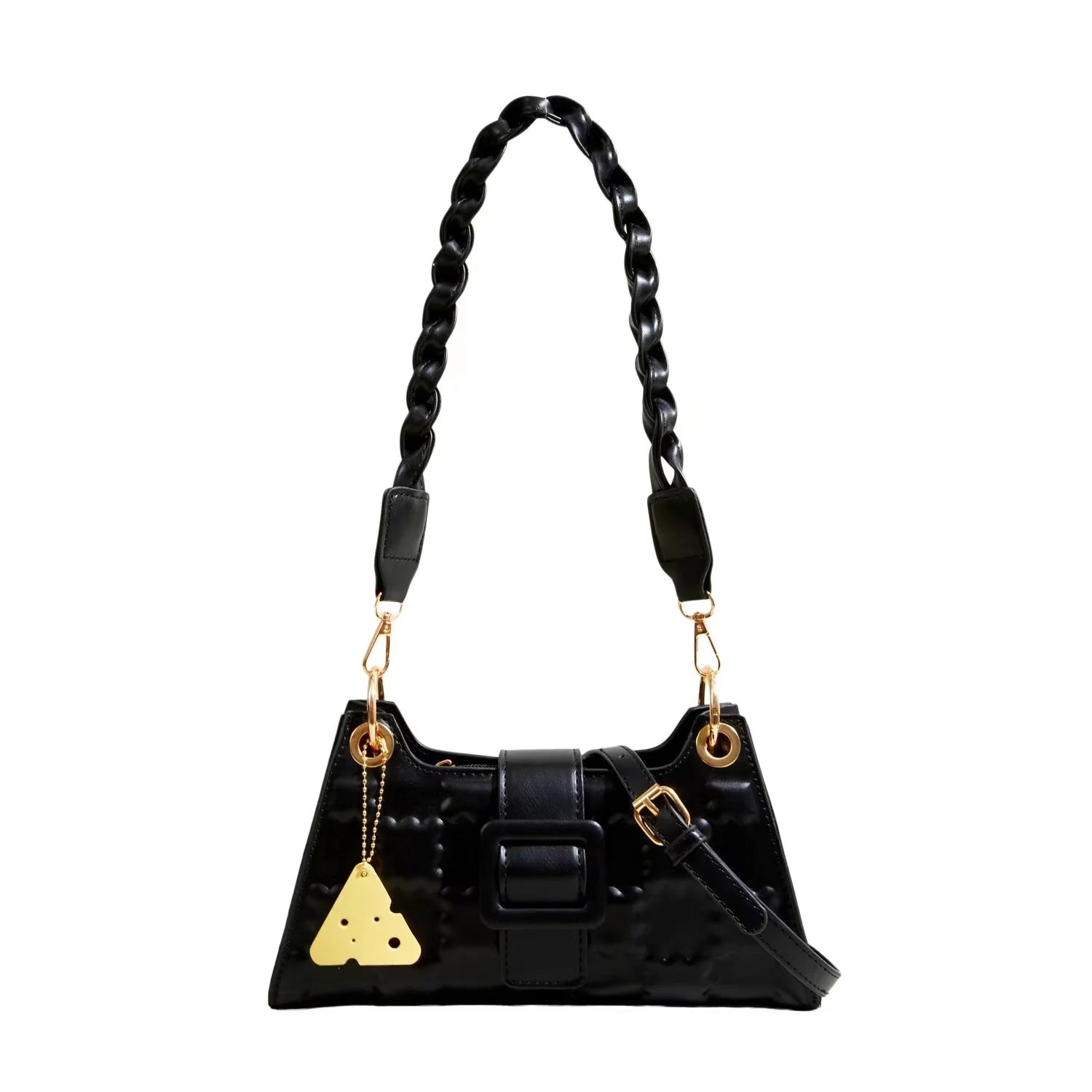 Lee Square Pressed Floral Shoulder Bag Lightweight Small Women Underarm Bag