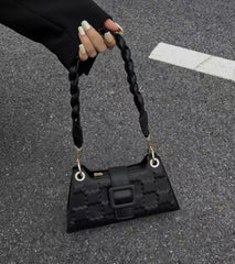 Lee Square Pressed Floral Shoulder Bag Lightweight Small Women Underarm Bag