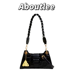 Lee Square Pressed Floral Shoulder Bag Lightweight Small Women Underarm Bag