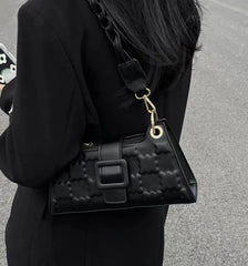 Lee Square Pressed Floral Shoulder Bag Lightweight Small Women Underarm Bag