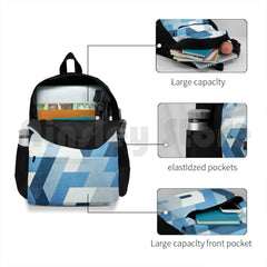 Abstract Geometry Outdoor Hiking Backpack Waterproof Camping Travel
