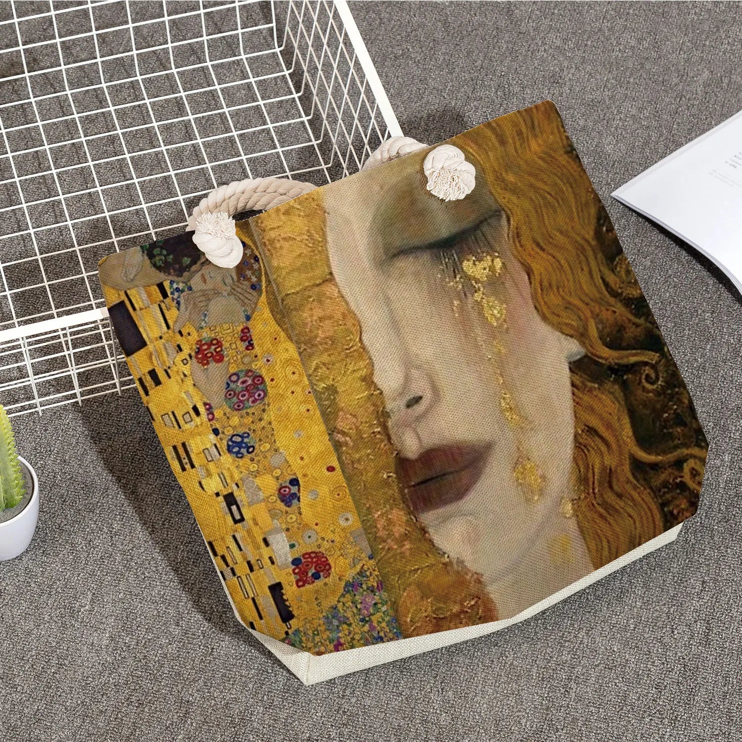 Abstract Oil Painting Tote Bag Eco Friendly Beach Bag