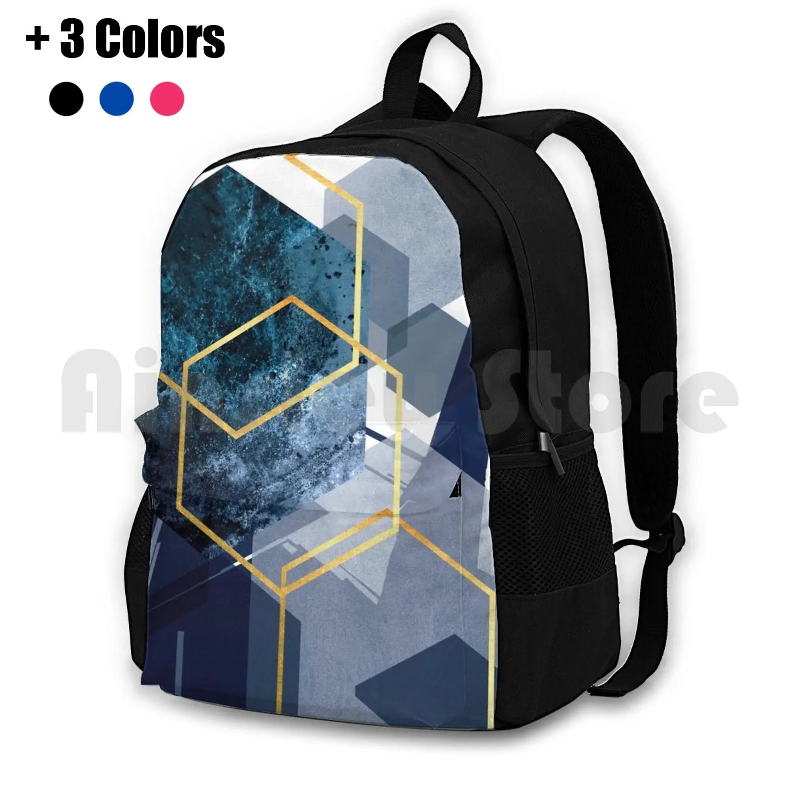Abstract Landscape Outdoor Hiking Backpack Waterproof Camping Travel