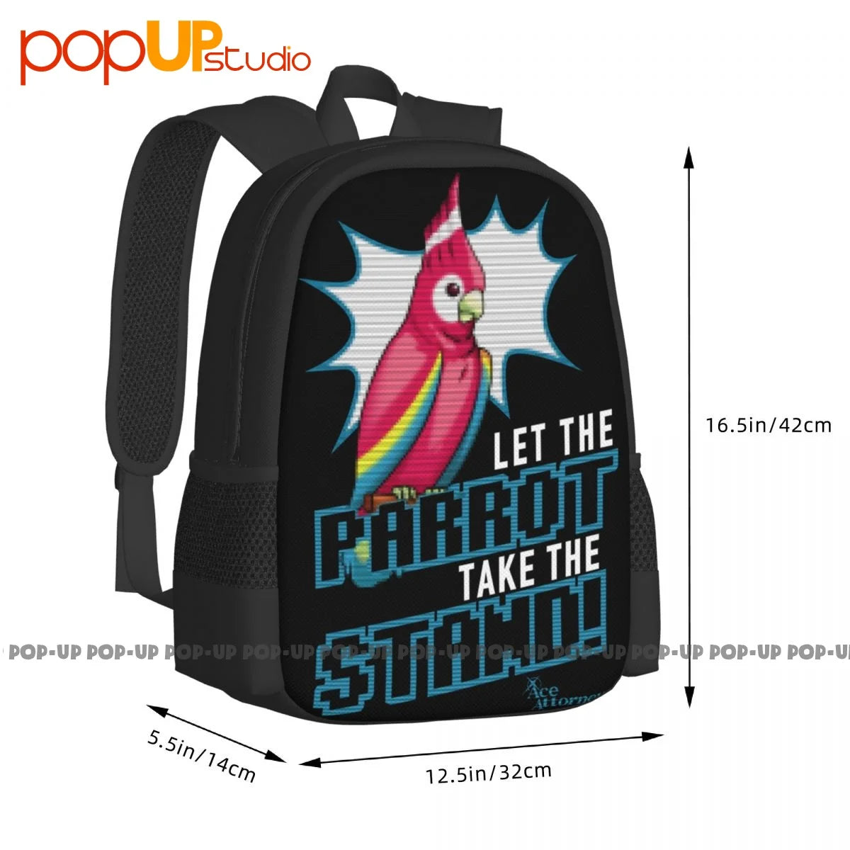 Ace Attorney Parrot Backpack School Softback Tote Bag