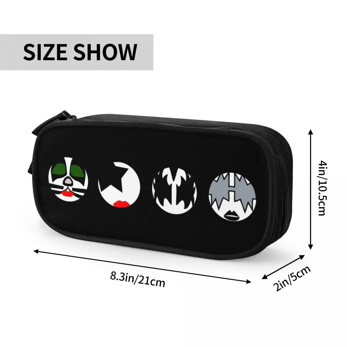 Ace Frehley Pen Box Student School Anime Zipper Pen Bag Child Stationery Bag