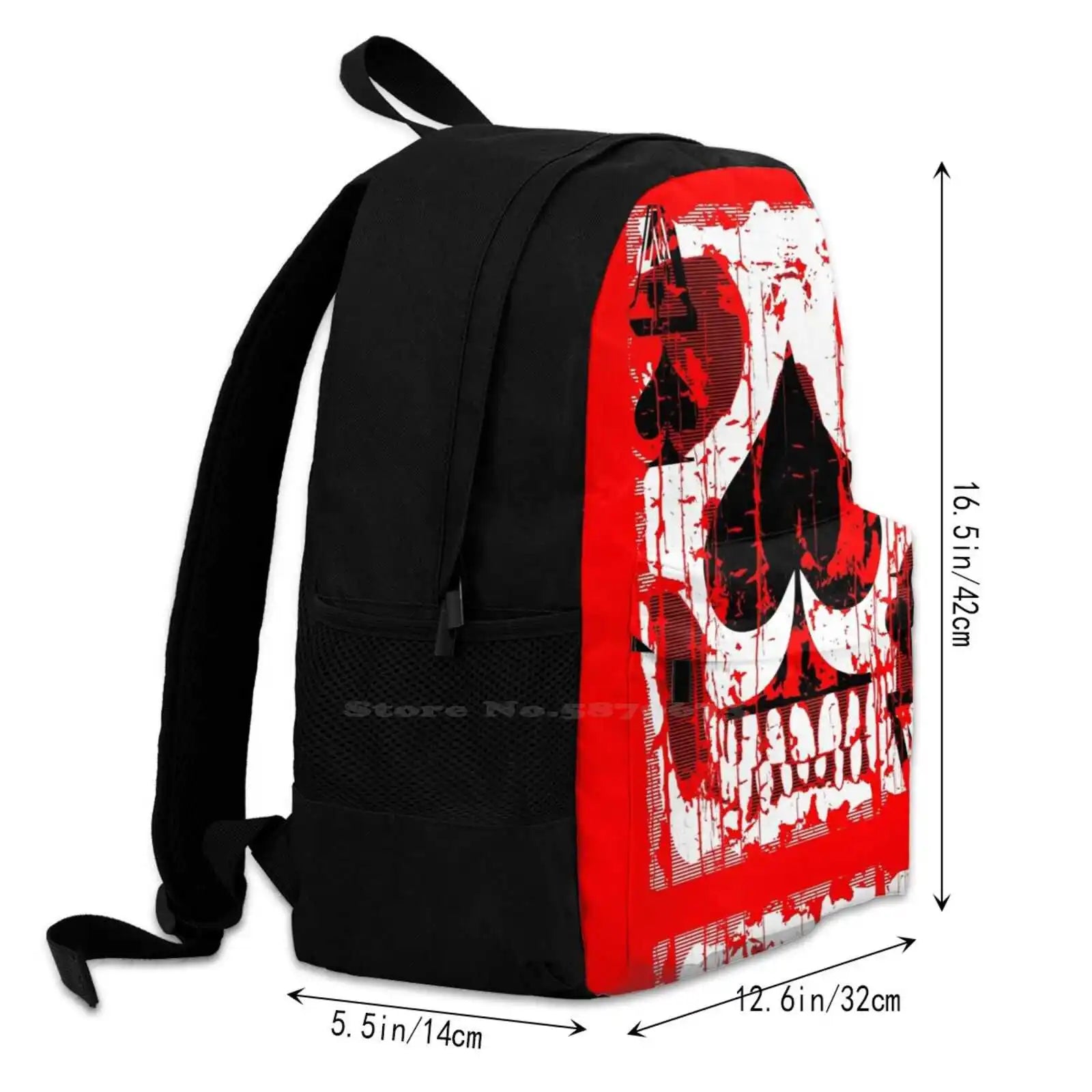 Ace Of Spades Skull Arrivals Satchel Schoolbag Bags Backpack