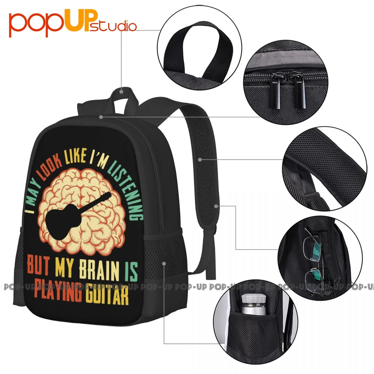 Acoustic Guitar Music Backpack Gym Art Print