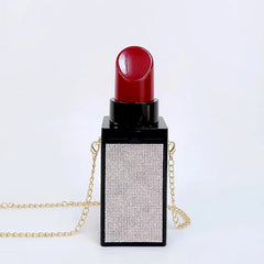 Acrylic Lipstick Clutch Evening Bag for Women Chain Shoulder Bag
