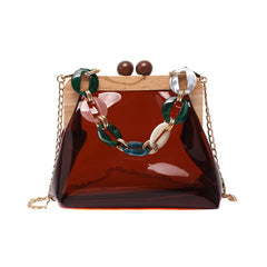 Acrylic Crossbody Bag Women Transparent Clutches Female Handbag Clear PVC