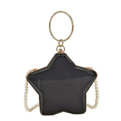 Acrylic Star Shape Diamond Party Clutch Wedding Bag