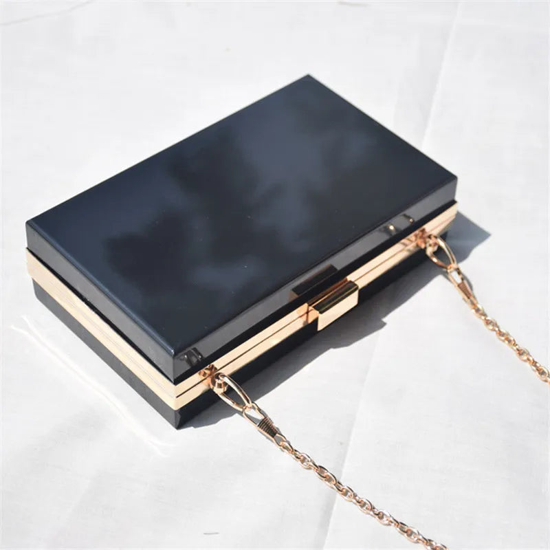 Acrylic Women Handbags Wallet Paris Party Toiletry Wedding Clutch Evening Bag