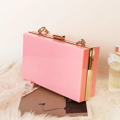 Acrylic Candy Box Bag Chain Shoulder Handbag Square Small Women's Bag