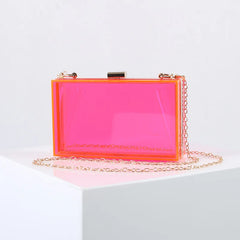 Acrylic Candy Box Bag Chain Shoulder Handbag Square Small Women's Bag