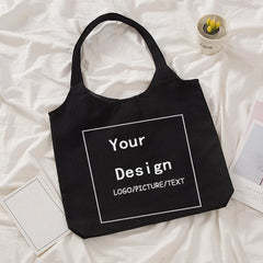 Canvas Tote Bag Foldable Unisex Shopper Bag