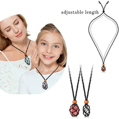Adjustable Necklace Cord Empty Stone Holder Wax Rope Metal Chain DIY Natural
