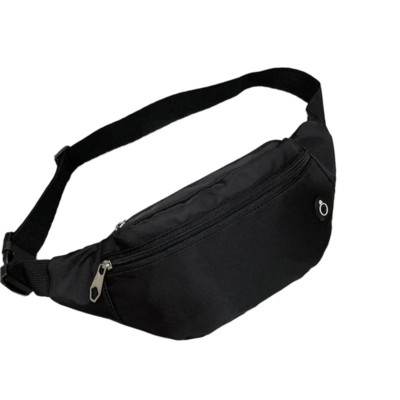 Large Capacity Waist Bag for Adults, Multiuse Sports Chest Pack, Black