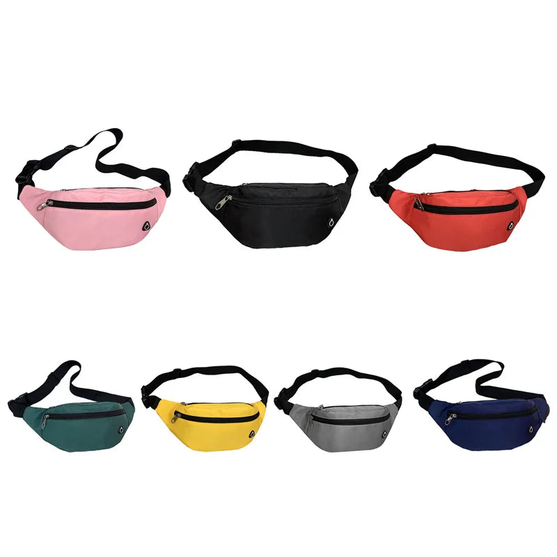 Large Capacity Waist Bag for Adults, Multiuse Sports Chest Pack, Black