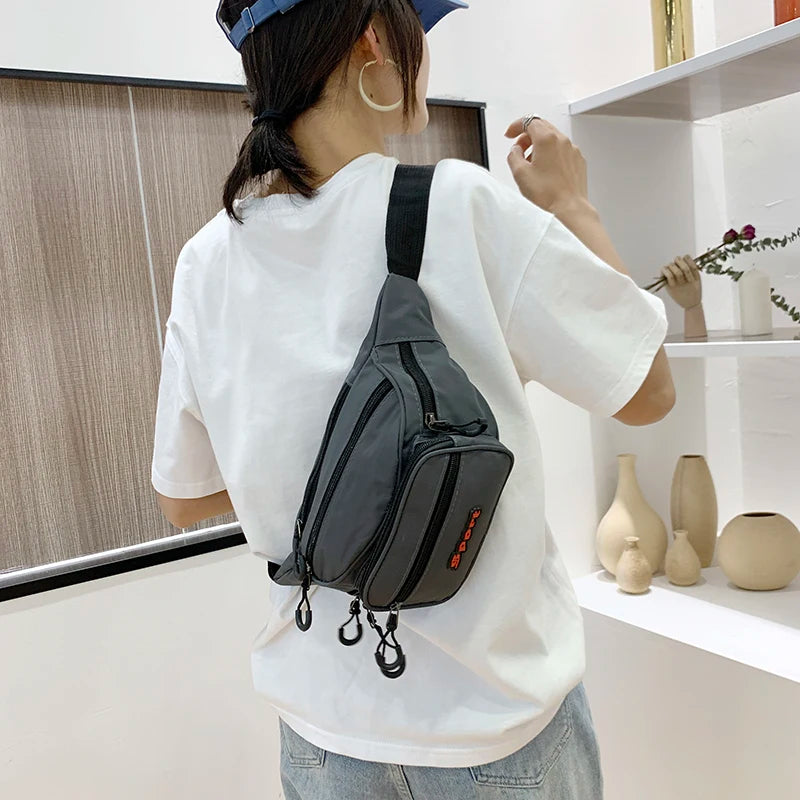 Letter Patterns Waist Bag Adults Chest Pack Red/Green/Black