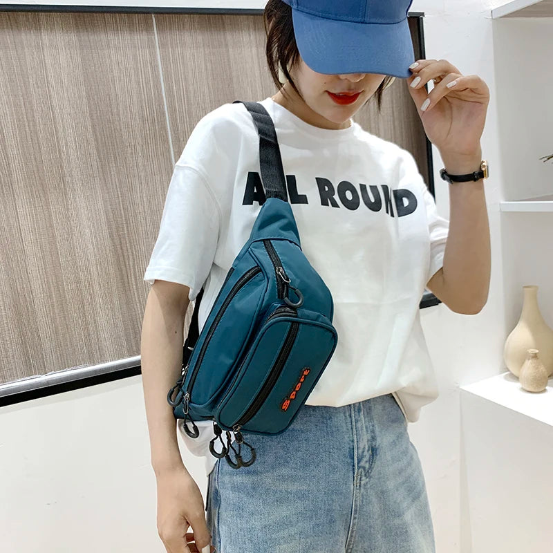 Letter Patterns Waist Bag Adults Chest Pack Red/Green/Black