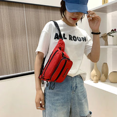 Letter Patterns Waist Bag Adults Chest Pack Red/Green/Black