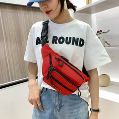 Letter Patterns Waist Bag Adults Chest Pack Red/Green/Black