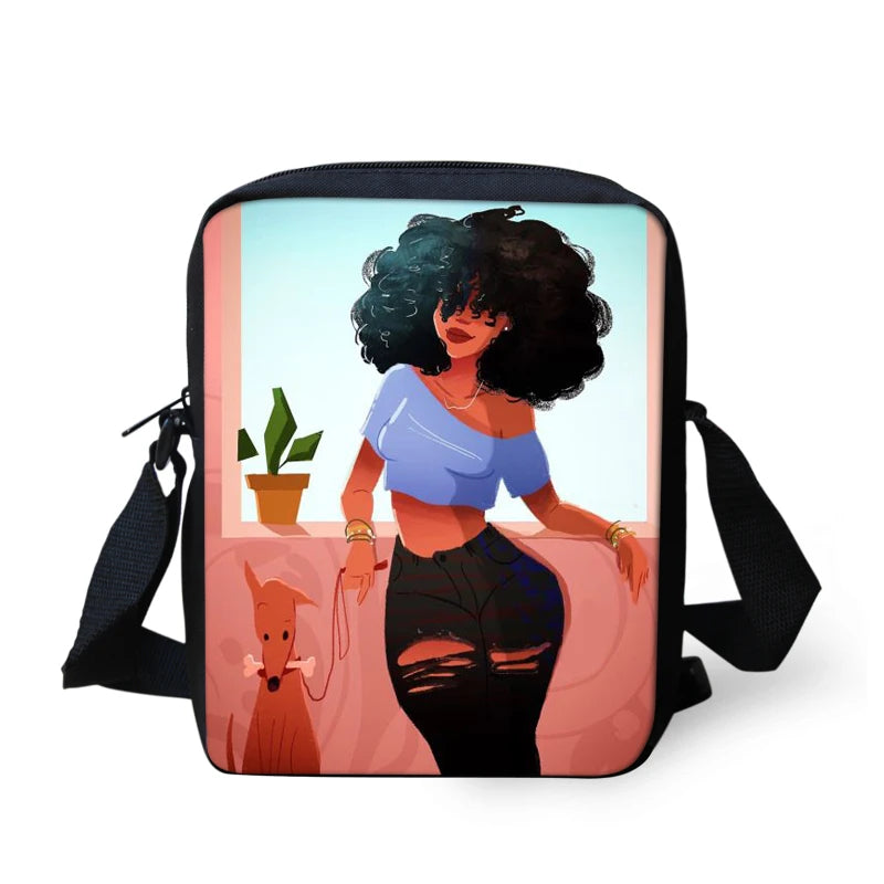 Africa Girl Mini Messenger Bag for Students
