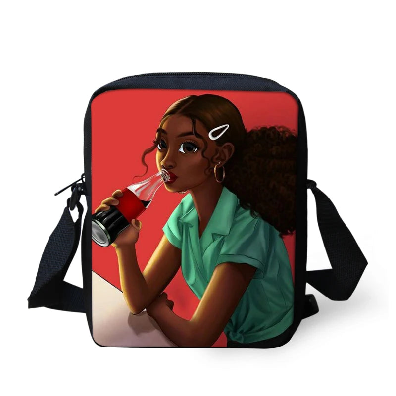 Africa Girl Mini Messenger Bag for Students