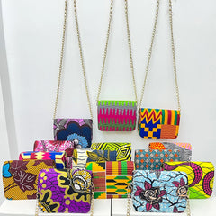 Kente Print Women Bag High Mini Bag - Party Dinner Wedding