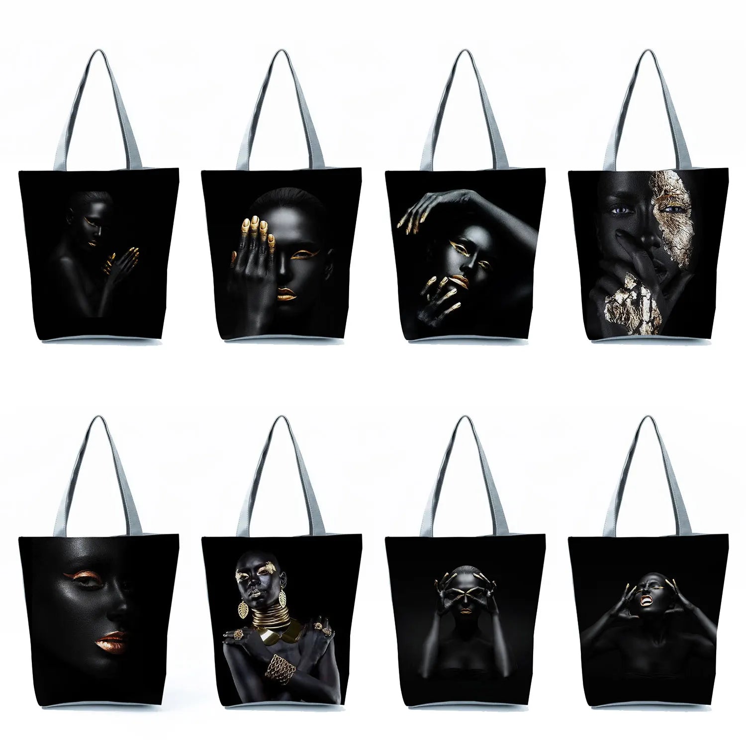 African Art & Silver Woman Handbags Tote Bags