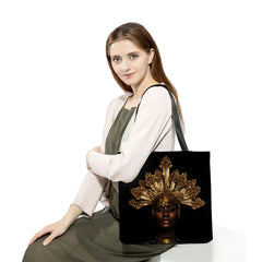 African Art Woman Print Tote Bag Foldable Eco Friendly Women Shoulder Bag