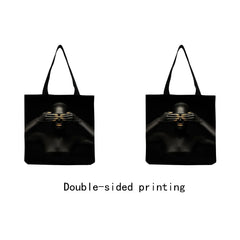 African Art Woman Print Tote Bag Foldable Eco Friendly Women Shoulder Bag