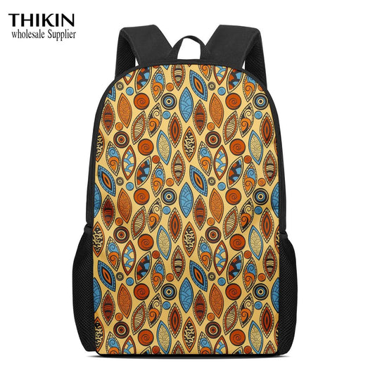 African Backpack Kids Book Bag Mysterious Totem Pattern School Bag