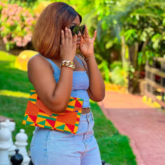 Kente Print Mini Bag for Women