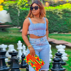 Kente Print Mini Bag for Women