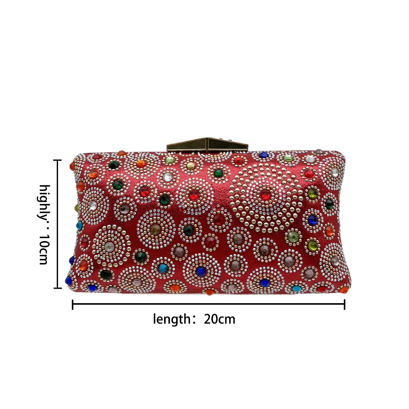 African Mama Bright Diamond Ladies Bag Dress with Clutch